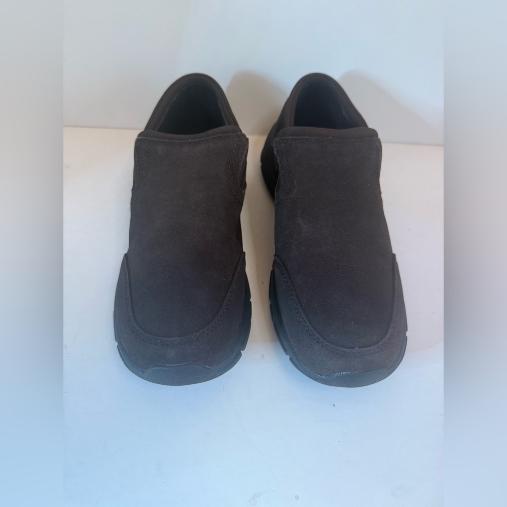 Lands' End Women’s Suede Slip-On Leather Loafers
